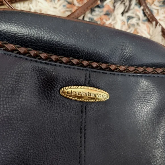 Vintage 90s Liz Claiborne Faux Leather Purse Bag Mini 1990s Preppy Academia Y2K - Picture 2 of 14